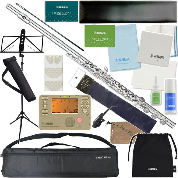 Pearl Flute パールフルート PF-525RBE H管 リングキィ フルート ライザー銀製 オフセット Eメカ Quantz クヴァンツ505 セットF　以下対応不可 北海道 沖縄 離島 代引き