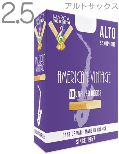 MARCA マーカ アメリカンヴィンテージ アルトサックス 2.5 リード 10枚 1箱 alto saxophone AMERICAN VINTAGE reed Jazz系 2-1/2 　北海道 沖縄 離島不可