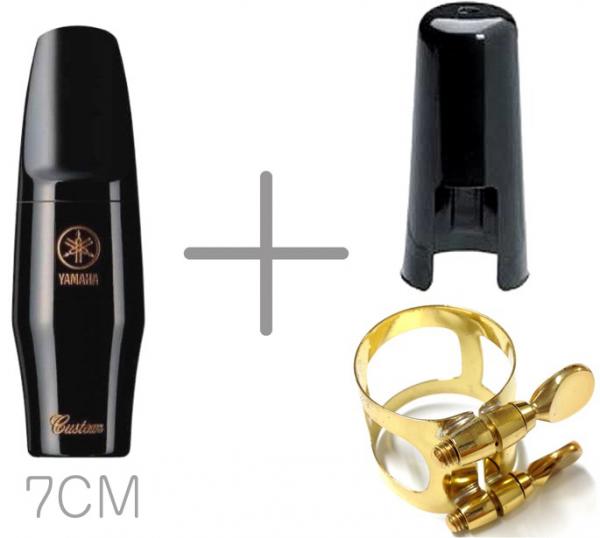 YAMAHA ( ヤマハ ) AS-7CM アルトサックス マウスピース カスタム 7CM ラバー alto saxophone rubber mouthpieces custom リガチャー セット A　北海道 沖縄 離島不可