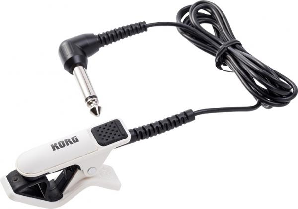 KORG ( コルグ ) CM-300-WHBK ホワイト / ブラック チューナー専用 マイク ピエゾ クリップタイプ マイクロフォン CONTACT MICROPHONE white black