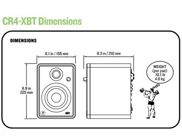 MACKIE マッキー CR4-XBT (ペア)◇ Bluetooth接続対応モデル 4インチ