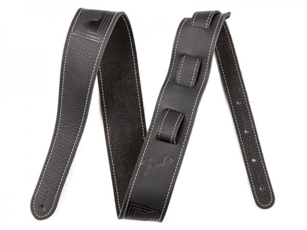 Fender ( フェンダー ) Monogram Leather Strap Black【モノグラム レザー・ストラップ 】