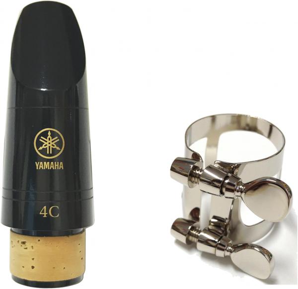 YAMAHA ( ヤマハ ) CL-4C クラリネット マウスピース 銀メッキ 表締め リガチャー セット 樹脂製 Bb 4C B♭ clarinet Mouthpieces　北海道 沖縄 離島不可