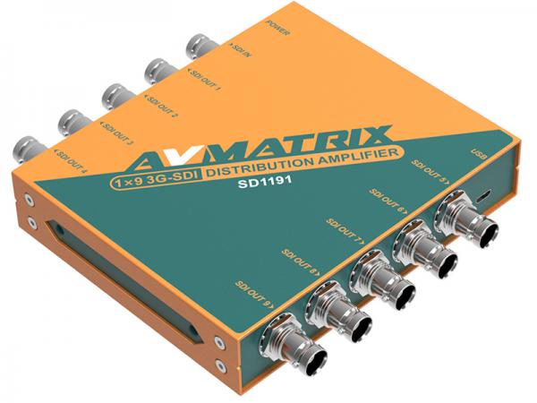 AVMATRIX SD1191 ◆ リクロック搭載3G-SDI分配器