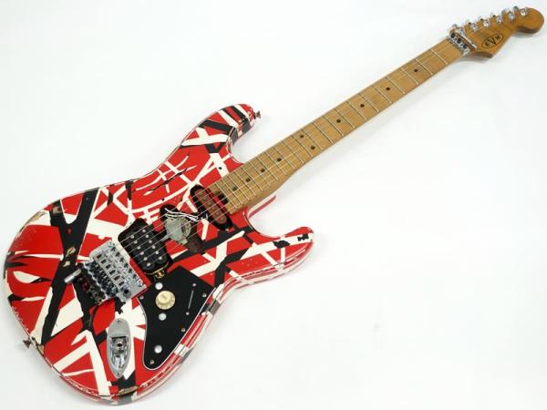 EVH ( イーブイエイチ ) Striped Series Frankie / Maple Fingerboard / Red with Black Stripes Relic