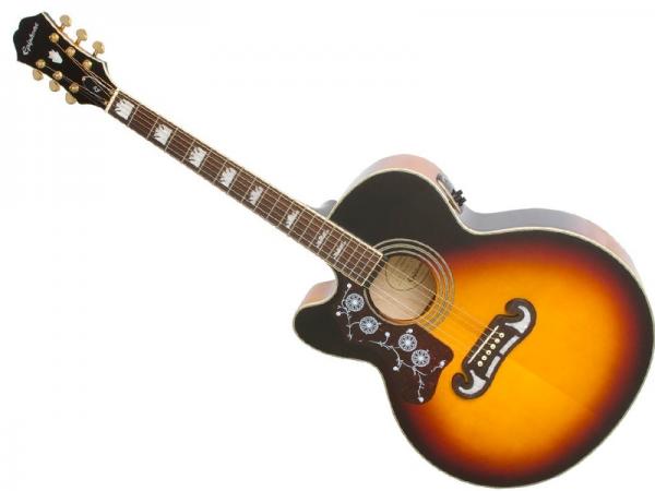 Epiphone ( エピフォン ) J-200EC Studio Left-handed VS 左用 アコースティック エレアコ  レフトハンドモデル