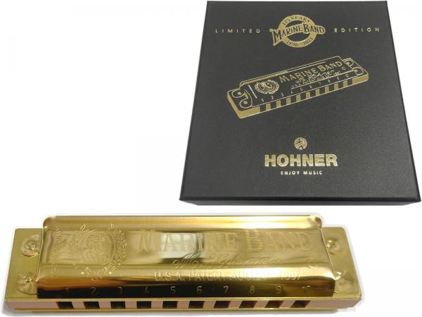 HOHNER ( ホーナー ) MARINE BAND 125TH ANNIVERSARY EXCLUSIVE 限定 GOLD C調 マリンバンド ゴールド 10穴 ハーモニカ Blues Harmonica　北海道 沖縄 離島不可