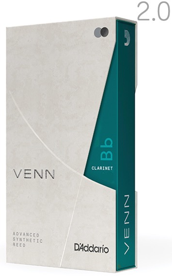 D'Addario Woodwinds ダダリオ ウッドウィンズ VBB0120G2 ヴェン B♭ クラリネット 2.0 樹脂製 リード 2番 1枚 ケーン粒子混合 VENN clarinet reed　北海道 沖縄 離島不可