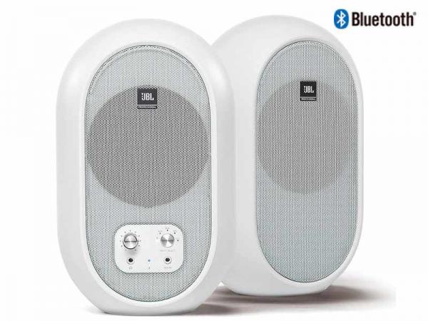 JBL ( ジェイビーエル ) 104-BTW-Y3  (ペア)  ホワイト ◆ パワード 同軸2-Way スタジオモニター  Bluetooth対応モデル 代理店保証3年