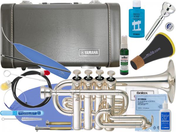 YAMAHA ( ヤマハ ) YTR-6810S ピッコロトランペット 銀メッキ 4ピストン 日本製 管楽器 piccolo trumpet シルキー マウスピース セット　北海道 沖縄 離島不可