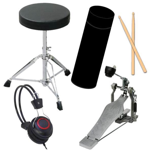 Watanabe Original ワタナベオリジナル 電子ドラム アクセサリーセット ( スティック イス シングルペダル スティックケース ヘッドホン )
