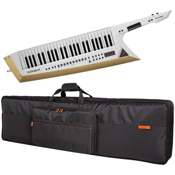 Roland ローランド AX-EDGE-W ケースセット  ショルダーキーボード キーター Keytar 49鍵盤 ホワイト