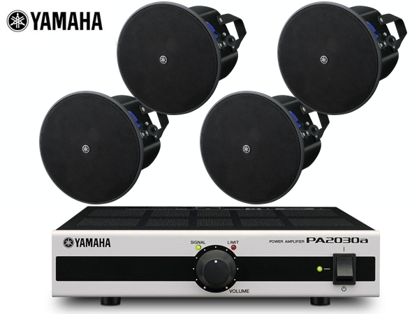 YAMAHA  ヤマハ  VXC4 ブラックペア + PAa 小規模店舗 BGM
