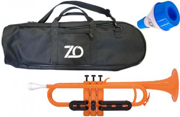 ZO ( ゼットオー ) トランペット TP-11BK オレンジ アウトレット プラスチック 樹脂製 管楽器 B♭ trumpet orange ミュート ブルー セット D　北海道 沖縄 離島不可