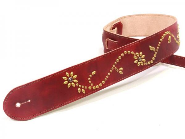 Grande uomo サドルレザー/Peligrosso Leather craft "Flower"/Wine Red