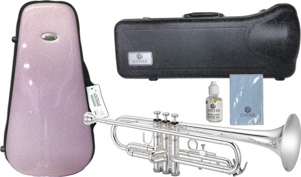 JUPITER  ジュピター JTR500S トランペット 銀メッキ 管楽器 本体 シルバー カラー B♭ JTR-500 Trumpet  bags イノピンク セット　北海道 沖縄 離島不可