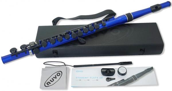 NUVO ( ヌーボ ) N235SFBB スチューデントフルート ブルー ブラック プラスチック フルート 管楽器 plastic Student Flute 2.0 blue　北海道 沖縄 離島不可