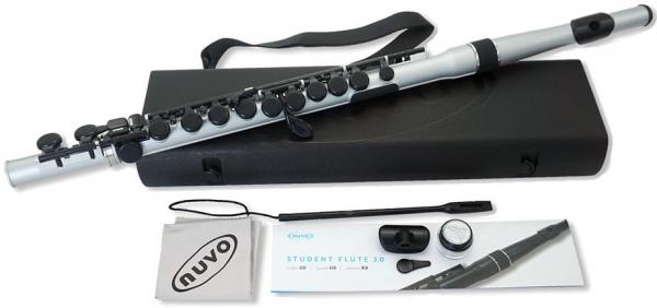 NUVO ヌーボ N235SFSB スチューデントフルート シルバー ブラック プラスチック フルート 管楽器 plastic Student Flute 2.0 silver　北海道 沖縄 離島不可