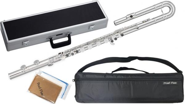 Pearl Flute ( パールフルート ) PFB-305E バスフルート 横型 C管 管楽器 管体 洋銀製 銀メッキ Eメカニズム bass flute PFB305E　北海道 沖縄 離島不可