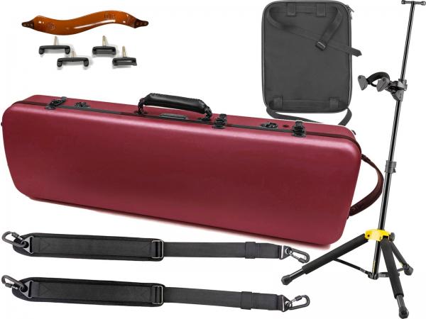 Carbon Mac ( カーボンマック ) CFV-1S サテン バイオリン ワインレッド ハードケース  4/4 violin case wine red S-WRD セット A　北海道 沖縄 離島 代引き 不可 