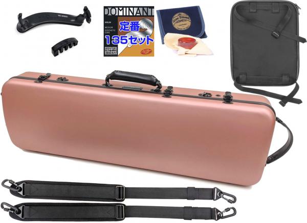 Carbon Mac ( カーボンマック ) CFV-1S サテン バイオリン ピンクゴールド ハードケース 4/4 violin case pink gold S-PKG セット B　北海道 沖縄 離島 代引き 同梱不可 