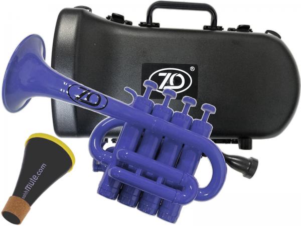 ZO ゼットオー ピッコロトランペット PC-10 ダークブルー 新品 アウトレット プラスチック B♭ A piccolo trumpet Dark Blue ミュート セット　北海道 沖縄 離島不可