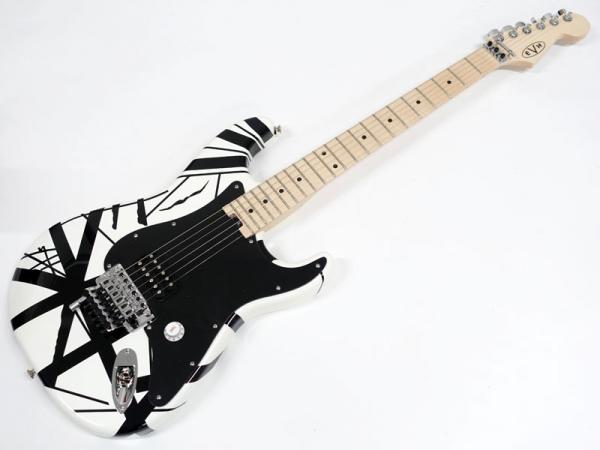 EVH イーブイエイチ Striped Series White with Black Stripes