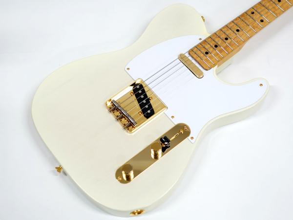 K.Nyui Custom Guitars KNTE Bird's eye Maple Neck / White
