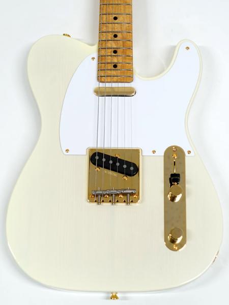 K.Nyui Custom Guitars KNTE Bird's eye Maple Neck / White
