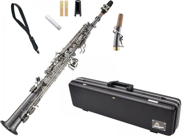 Antigua  ( アンティグア ) SS4290 パワーベル BC ソプラノサックス ブラックニッケル soprano saxophone powerbell Black nickel body classic nickel keys 北海道 沖縄 離島不可