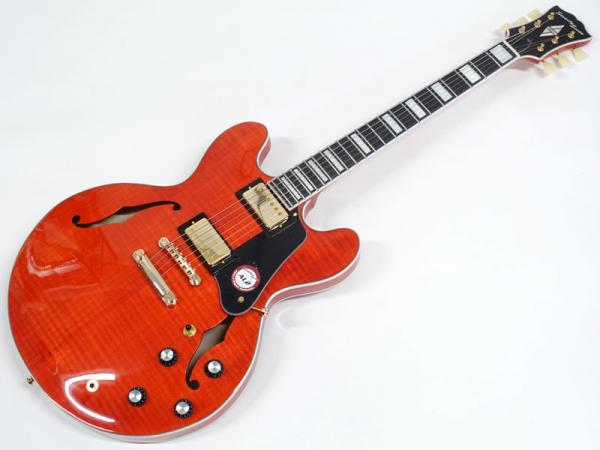 SeventySeven Guitars EXRUBATO-CTM-JT T-RED セミアコ ジャパン・チューンナップ エレキギター  ハードケース付属 
