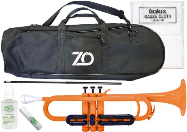 ZO ( ゼットオー ) トランペット TP-11BK オレンジ アウトレット プラスチック 樹脂製 管楽器 B♭ trumpet orange セット B　北海道 沖縄 離島不可
