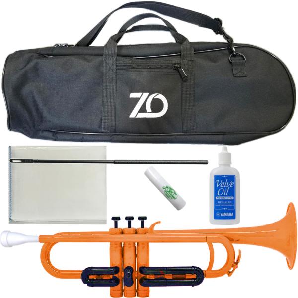 ZO ゼットオー トランペット TP-11BK オレンジ アウトレット プラスチック 樹脂製 管楽器 B♭ trumpet orange セット B　北海道 沖縄 離島不可