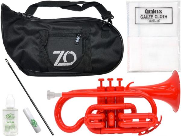 ZO ( ゼットオー ) コルネット CN-01 レッド アウトレット プラスチック 管楽器 cornet Red 楽器 バルブオイル セット B 　北海道 沖縄 離島 同梱不可 