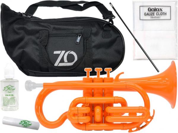 ZO ゼットオー コルネット CN-11 オレンジ アウトレット プラスチック 管楽器 cornet orange 楽器 バルブオイル セット B 　北海道 沖縄 離島 同梱不可 