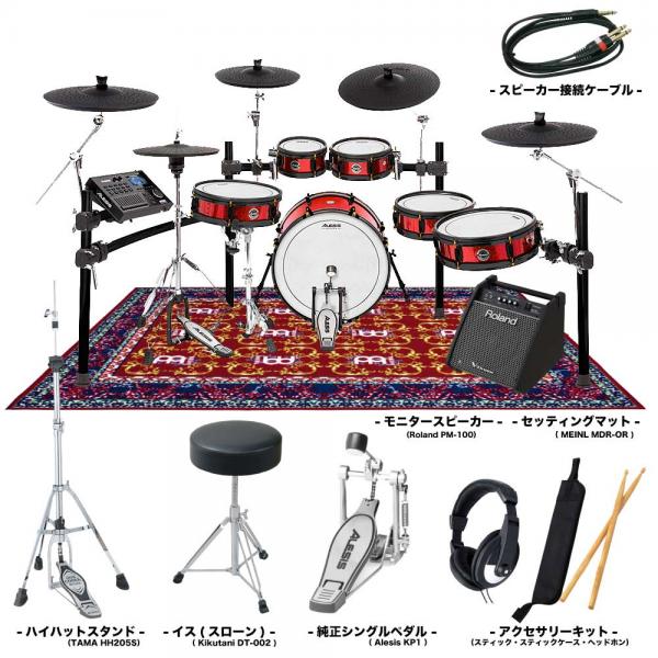 ALESIS ( アレシス ) Strike Pro Special Edition スターターセット + MEINL マット ＋ アンプ PM-100 エレドラ 電子ドラム