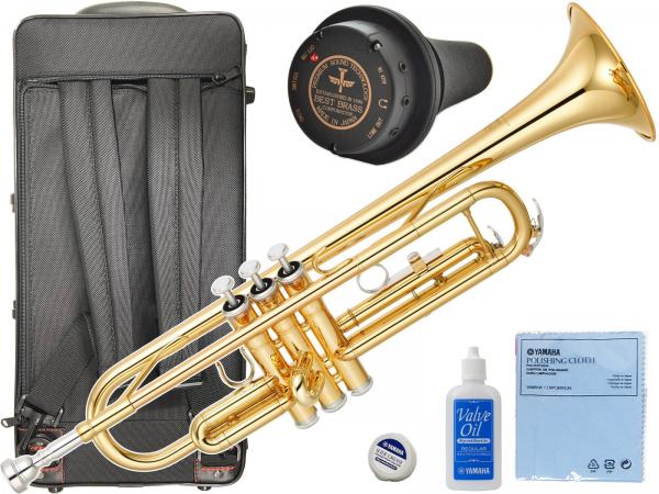 YAMAHA ヤマハ YTR-3335 トランペット ラッカー リバースタイプ リバース管 B♭ Trumpet gold サイレント ミュート e-BRASS セット　北海道 沖縄 離島不可