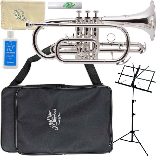 J Michael Jマイケル 3年保証 CT-470S コルネット 銀メッキ ショート シルバー セットE　以下は対応不可 北海道 沖縄 離島 同梱 代引き