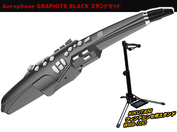 Roland ローランド Aerophone GRAPHITE BLACK スタンドセット ◆【AE10GSTSET】【ローン分割手数料0%(12回迄)】