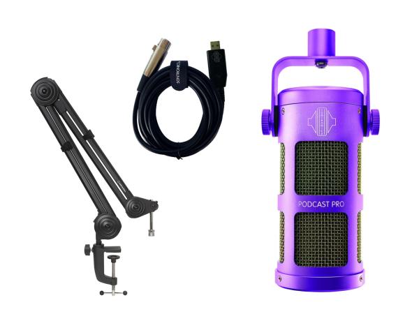 SONTRONICS ( ソントロニクス ) PODCAST PRO PR(PURPLE) ブームアーム+ケーブルセット!☆即納可能!◆お買い得なオリジナルセットが登場!