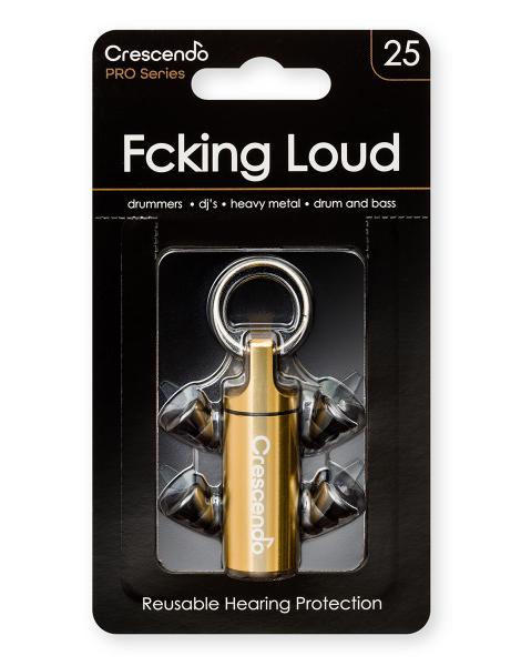 Crescendo PRO Fcking Loud 25 イヤープロテクター 耳栓 ドラマー向け