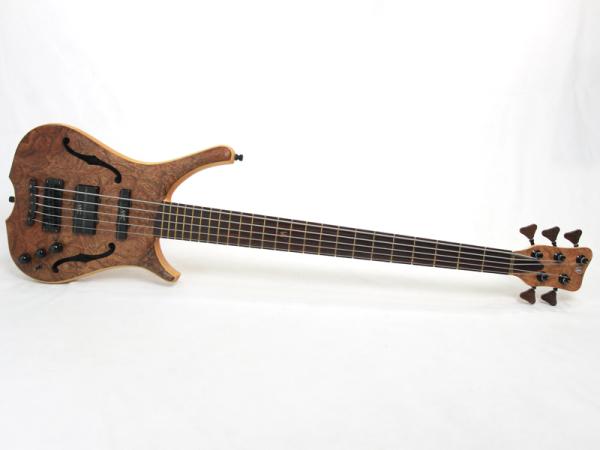 Warwick ワーウィック Custom Shop INFINITY NT 5st Mahogany Burl / Natural Oil Finish