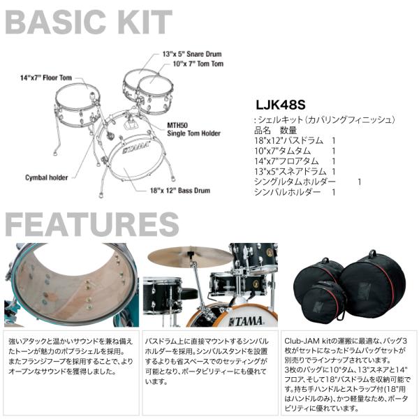 Take Chan 専用出品　1987年　最初期Thumbs Bass TAMA タマ 限定モデル Club-JAM Pancake Kit LJK48PBN-ELY クラブ