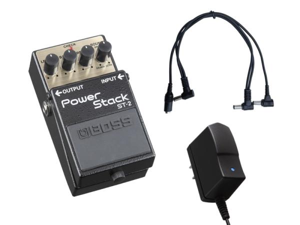 BOSS ( ボス )  ST-2 Power Stack ＋汎用AC/DCアダプター＋DC-3 ボス オーバードライブ アダプター 分岐ケーブル セット