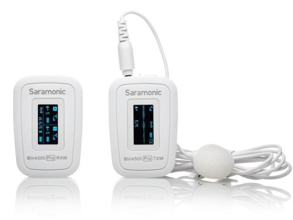 Saramonic サラモニック BLINK500 PRO B1W-JP ◆ ディスプレイ搭載 2.4GHz 1ch ワイヤレスマイクシステム  ラべリアマイク付属 ホワイトモデル