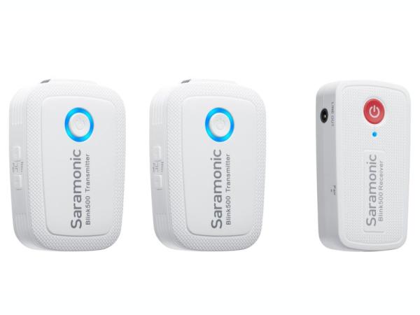 Saramonic サラモニック BLINK500 B2W-JP ◆ 2.4GHz 2ch ワイヤレスマイクシステム  ラべリアマイク付属 ホワイトモデル