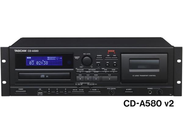 TASCAM ( タスカム ) CD-A580 v2 ◆ 業務用カセットレコーダー/CDプレーヤー/USBメモリーレコーダー