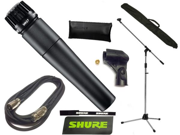 SHURE ( シュア ) SM57-LCE MBCS CR クローム 三脚マイクスタンドセット （XLR-XLR 5メートルケーブル同梱） 