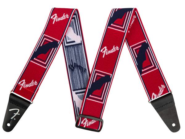 Fender フェンダー  WeighLess Monogram Strap Red/White/Blue【モノグラム・ストラップ 】