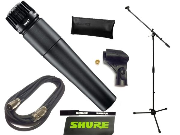 SHURE ( シュア ) SM57-LCE お手頃 マイクスタンドセット （XLR-XLR 5メートルケーブル同梱） 